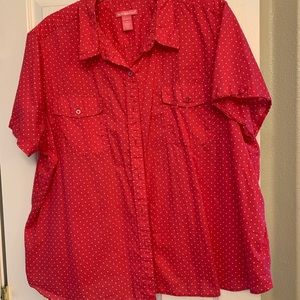 Pink and white lane Bryant size 3x blouse $16